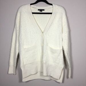 Sanctuary Off White Fluffy Clean Girl Minimalist Cozycore Oversized Cardigan XS